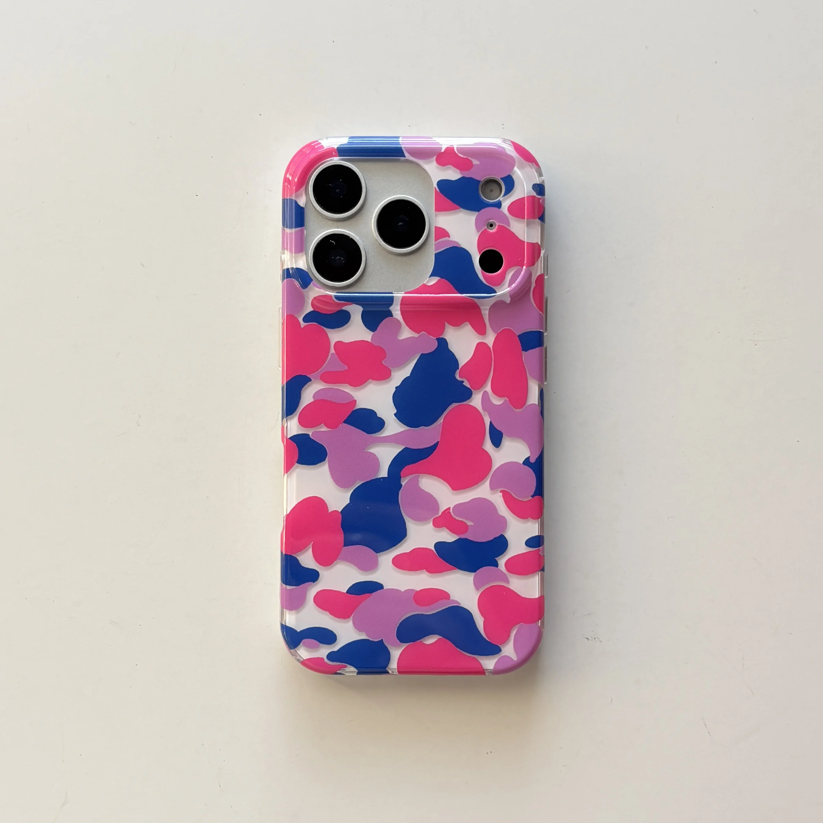 Stylish Multicolor Camouflage Glossy Phone Case