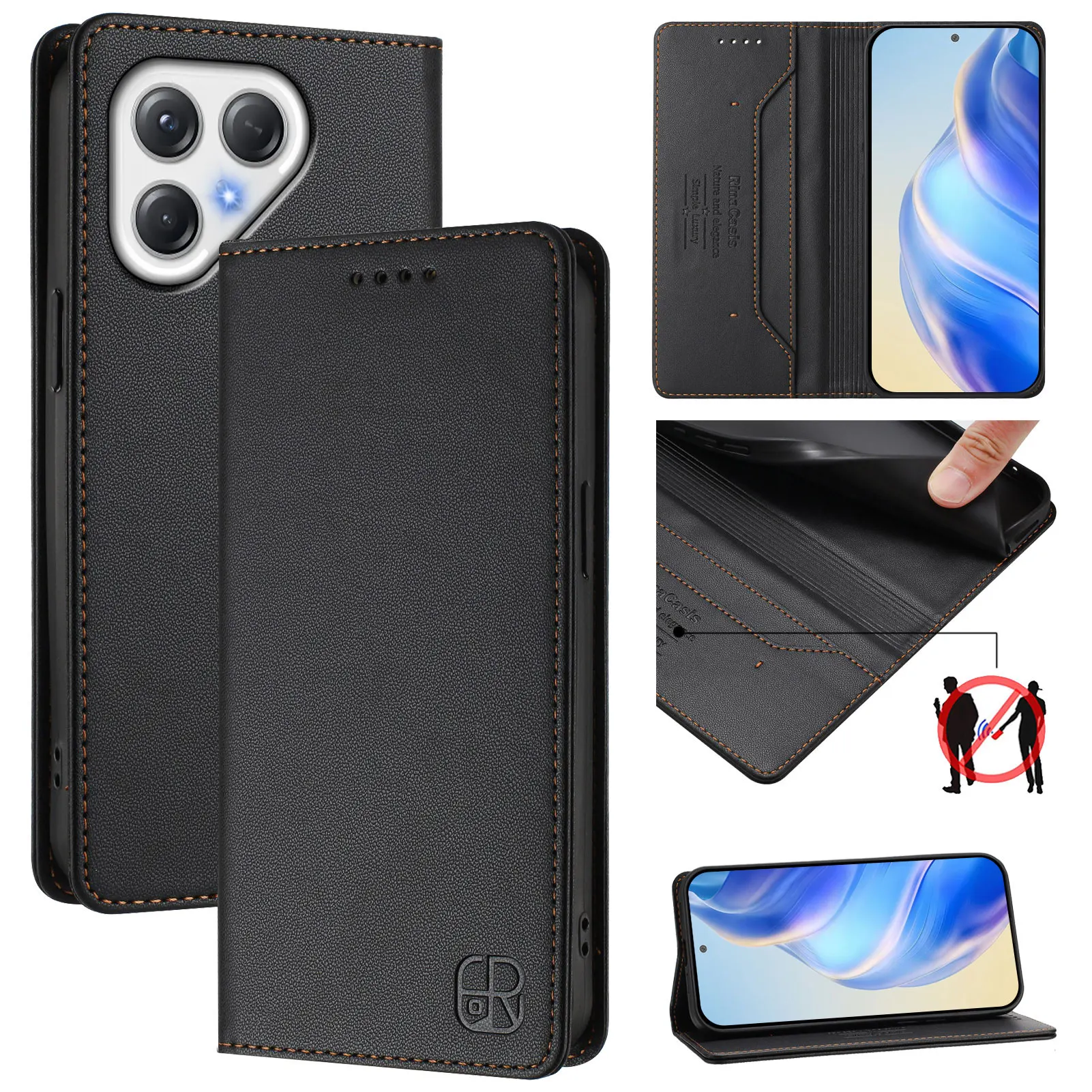 Magnetic Leather Luxury Book Wallet Case Cover