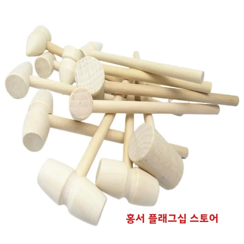 미니 나무 망치 장난감 수제 공예 비터 너도밤나무 손잡이 작은 테이퍼드 망치 수집용 장인정신