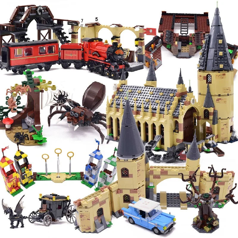 In Stock City The Great Hall Harris Building Blocks Model Bricks Set Regali Giocattoli Per Bambini Bambini Ragazzi Ragazze Regali Di Natale