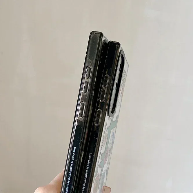 Cute Dinosaur Acrylic Black Border Protective Case for Samsung Galaxy S24 S23 S22 Ultra S24+ S23+ S22 Plus Shell