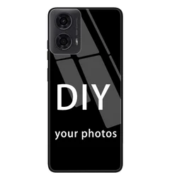 Personalized Tempered Glass Phone Case with Customizable Image Design for Motorola Moto X50 Ultra (Glass DIY Case)