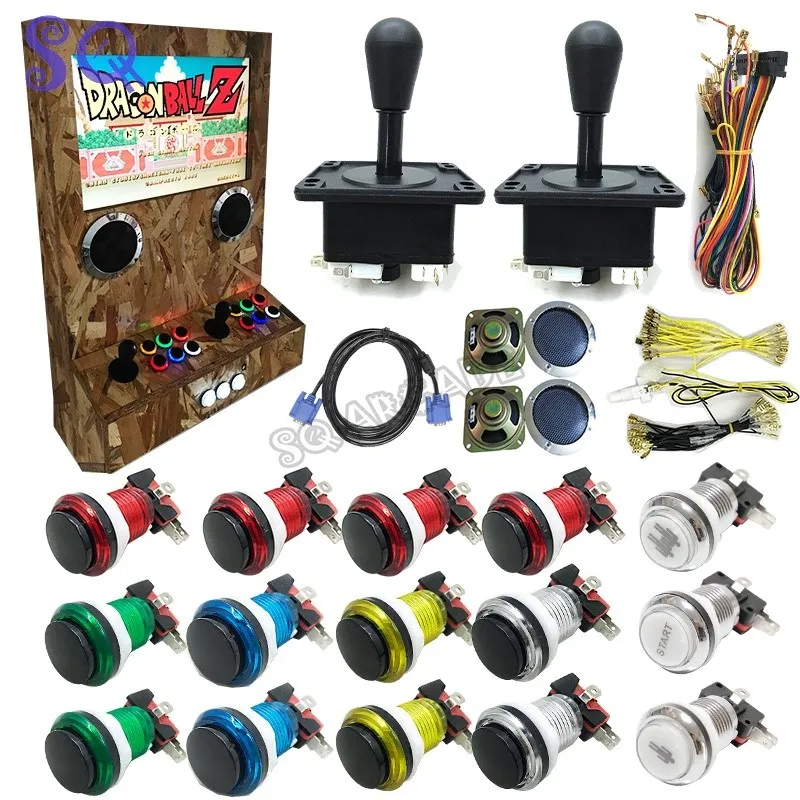 DIY Arcade Pandora Game Cabinet SAGA CX/DX Board Jamma machine buttons Joystick bartop 2 players 3D game arcade 60 in 1 multi game pcb board cocktail cabinet diy kit multigame jamma board classical happ buttons for table top machine