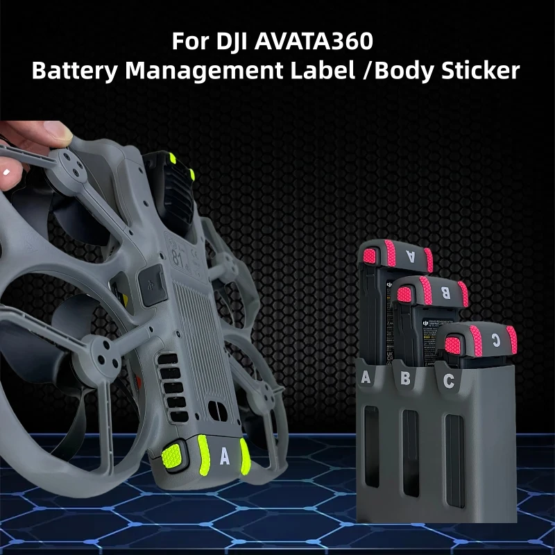 Autocollants Batterie DJI AVATA 360 - Kit Décoratif 3M