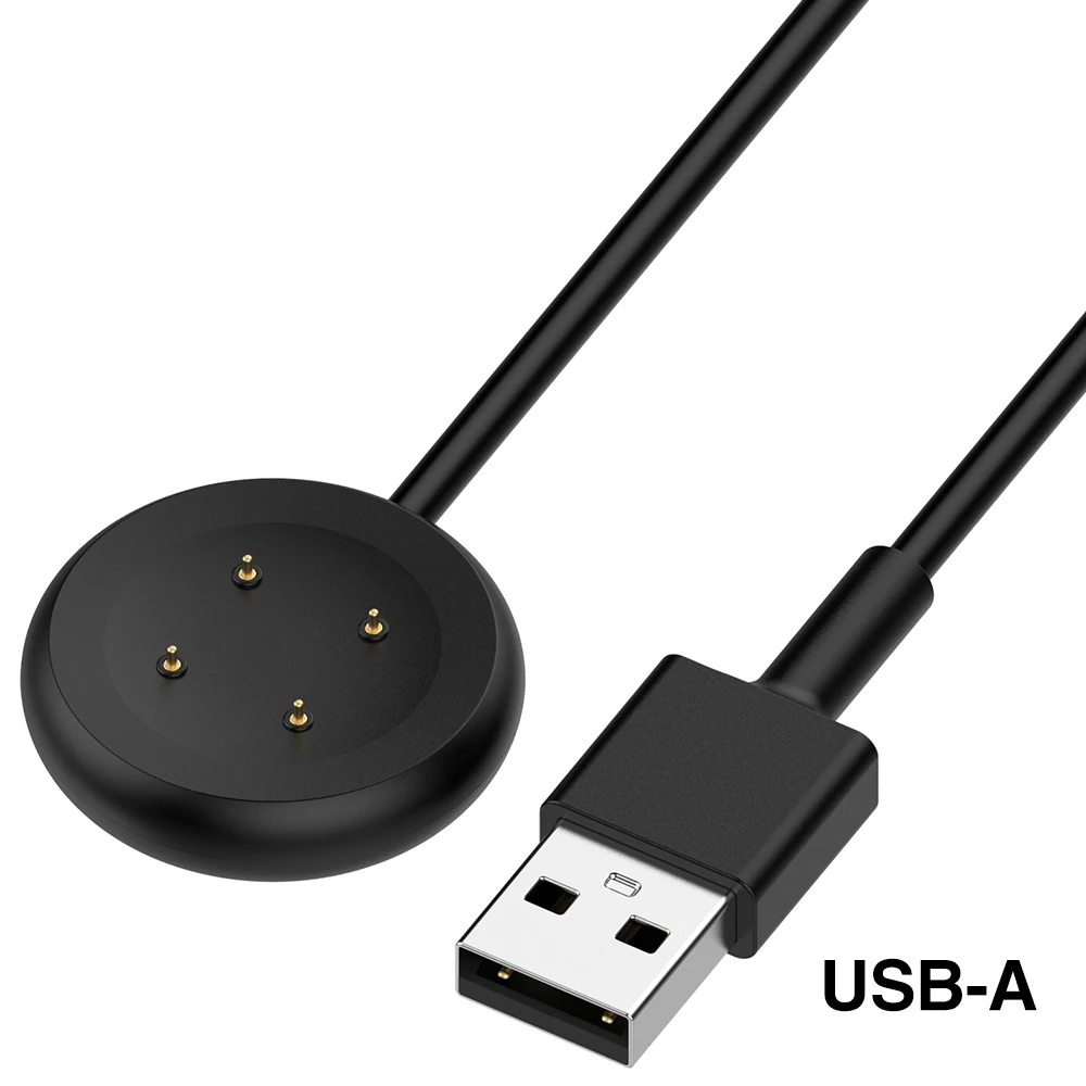 Magnetic USB-C Fast Charging Cable for Smartwatches - Black/White, 3.3Ft/1M