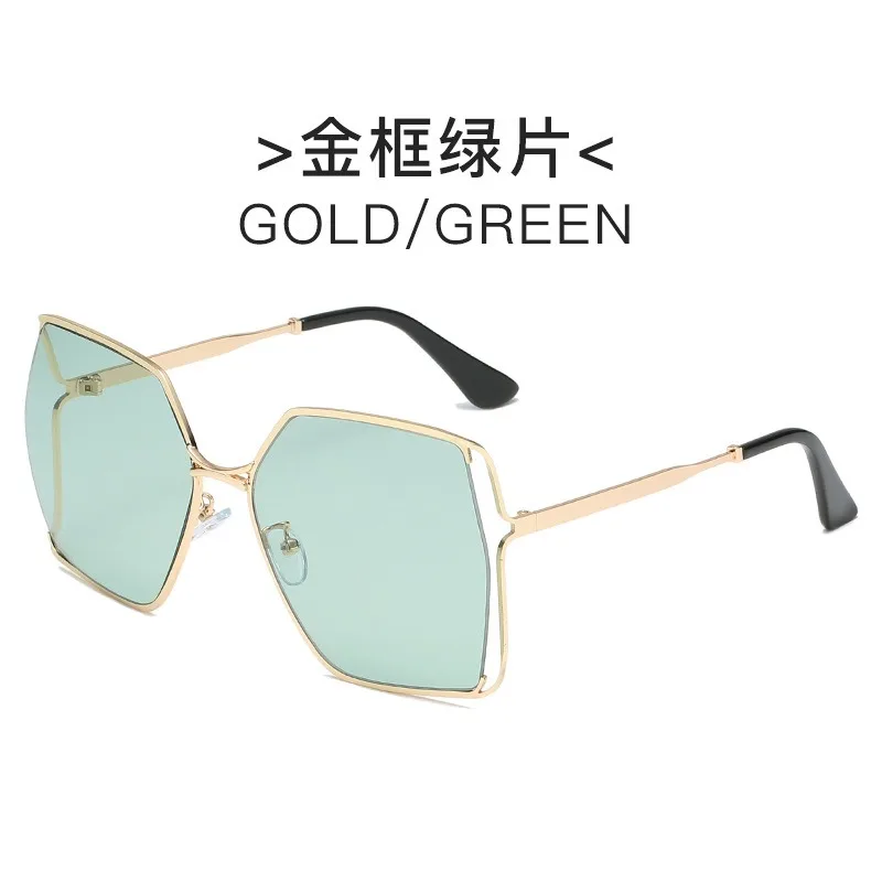 Y2K Gradient Square Sunglasses for Women - Oversized Hollow Lens, Vintage Alloy Frame UV400 Shades 선글라스