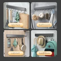 Wall Mounted Kitchen Cabinet Storage Rack Spoon Holder Spatula Organizer Shelves Cutting Board Shelf Kitchen Utensil Accessories 2