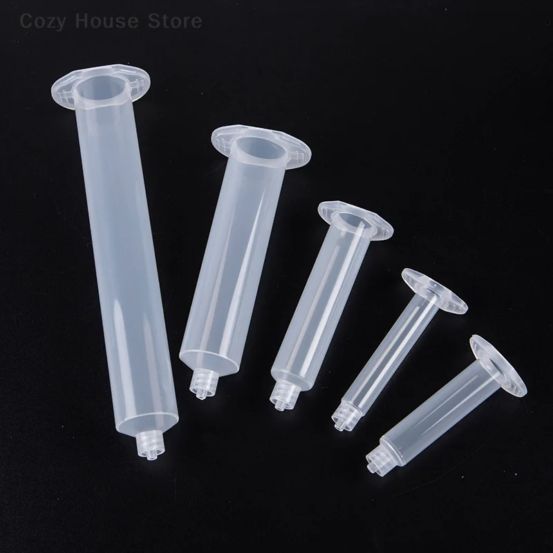 5pc 10/55cc Glue Dispensing Syringe Barrel Set Glue Adhesive Dispenser Industrial Syringe Tube With Stopper