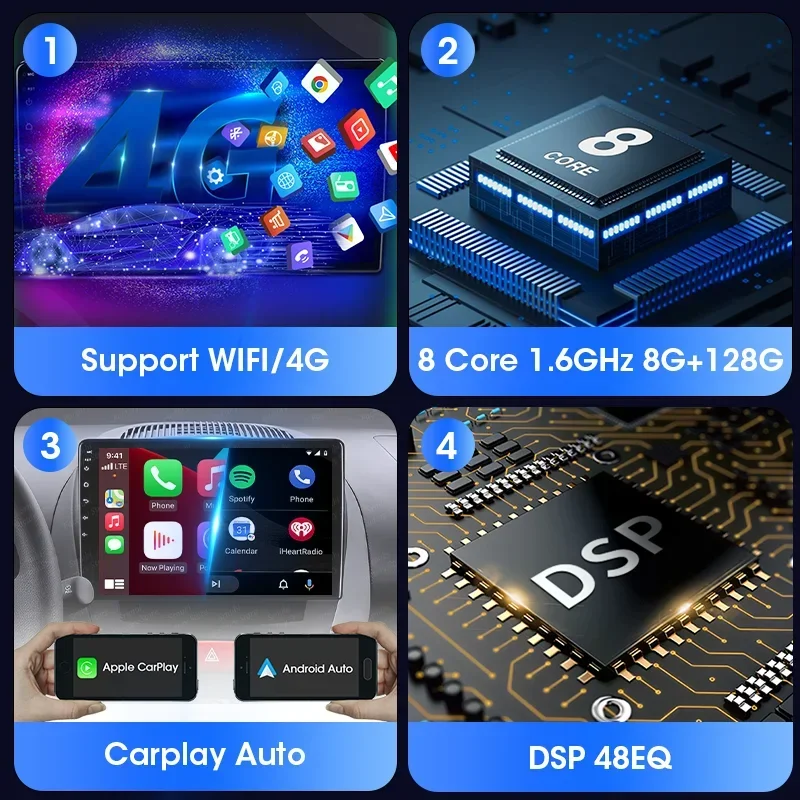 자동차 라디오 카플레이, 아우디 A6 C5 1997 - 2004 S6 2 1999 - 2004 RS6 1 2002-2006 멀티미디어 비디오 플레이어 DVD, 2 Din, 안드로이드 12