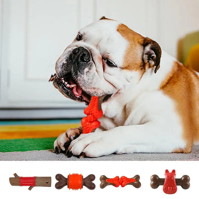 

Dog Teething Bone Dog Chew Toys Pet Aggressive Chewers Dogs Teeth Cleaning Game Pet Chew Training Toys Puppy Biting Bone toy