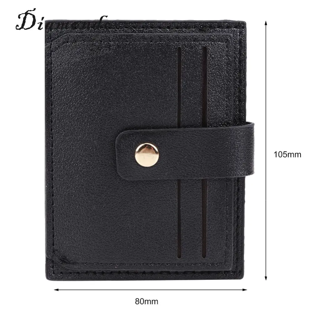 Women Wallet Simple Solid Leather Multi-Slots Small Purse Card Bag Holder 6