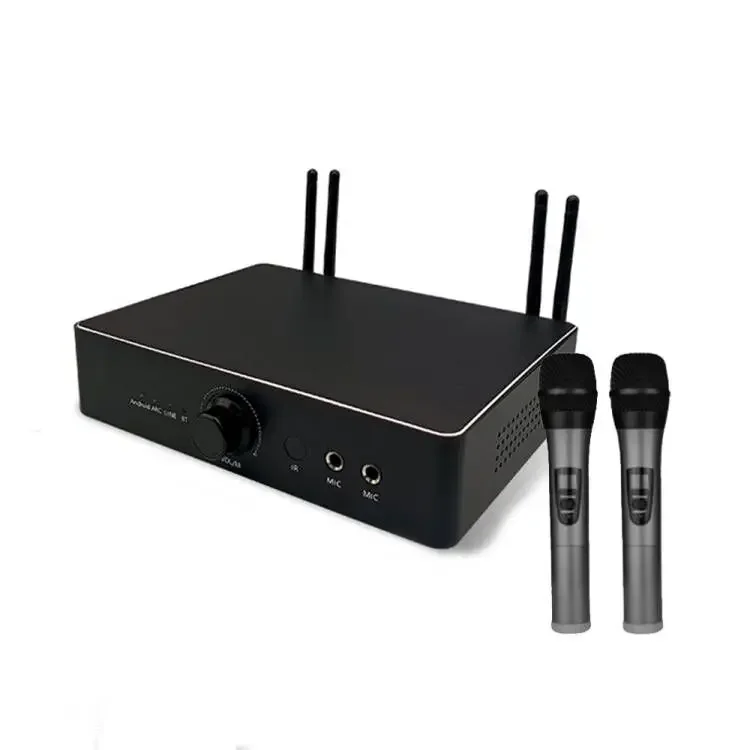 Ihome Karaoke Box Multifunctional Voice Remote Control Dual Track 600W Professional Power Amplifier with 2 Wireless Microphone