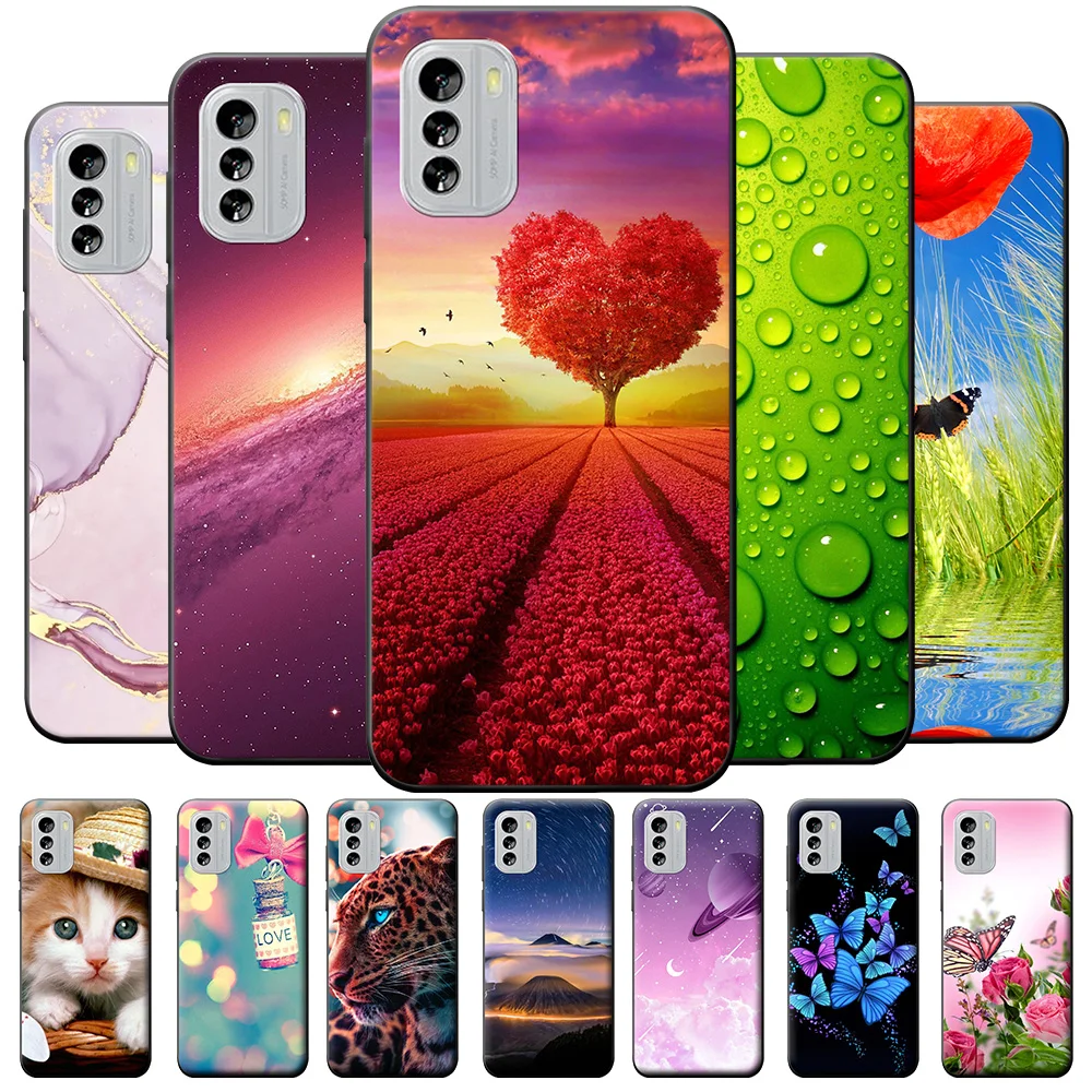 Per Nokia G60 5G Custodia Nokia G60 2022 Fashion Cute Black Phone Case Per Nokia G60 Cover Posteriore Nokia G60 6.58 Pollici Paraurti In Silicone
