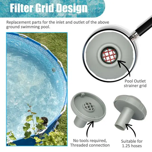 Medence Adapter Az Intexekhez Felszíni Skimmer Falra Szerelt Tömlő Csatlakozó Kültéri Mosó Tiszta Kiegészítők - Image 2