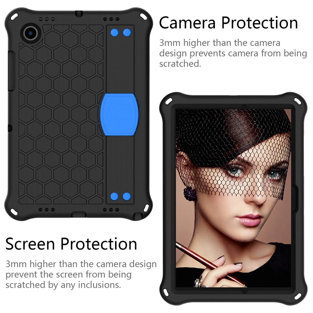 para Samsung Galaxy Tab a8 2022 Case à Prova de Choque Tablet Capa para Galaxy a8 10.5 Sm-x200 X205 com Alça de Ombro Ficar Case Crianças - Imagem 5