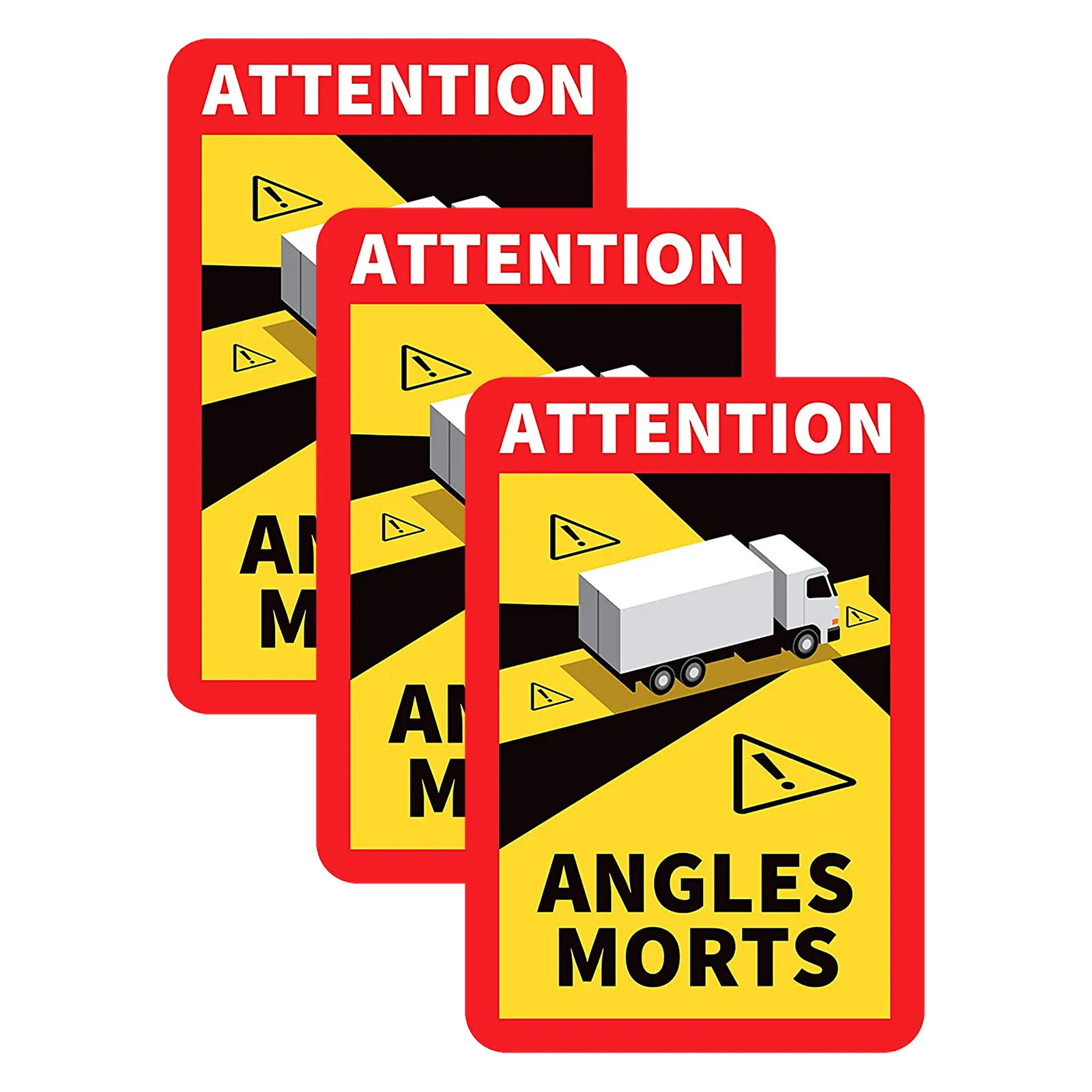 Heavy Vehicle/Bus Dead Angle Reflective Sticker 3/6/12/18/30PCS Truck Blind Spot Self Adhesive Sticker Car Tip Label 17x25cm