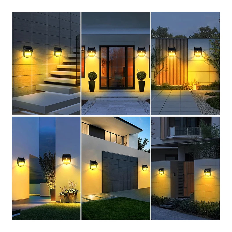 1/2/3 Leds Solar Tungsten Filament Light Outdoor IP65 Waterproof Intelligent Induction LED Wall Lamp for Patio Outdoor Garden