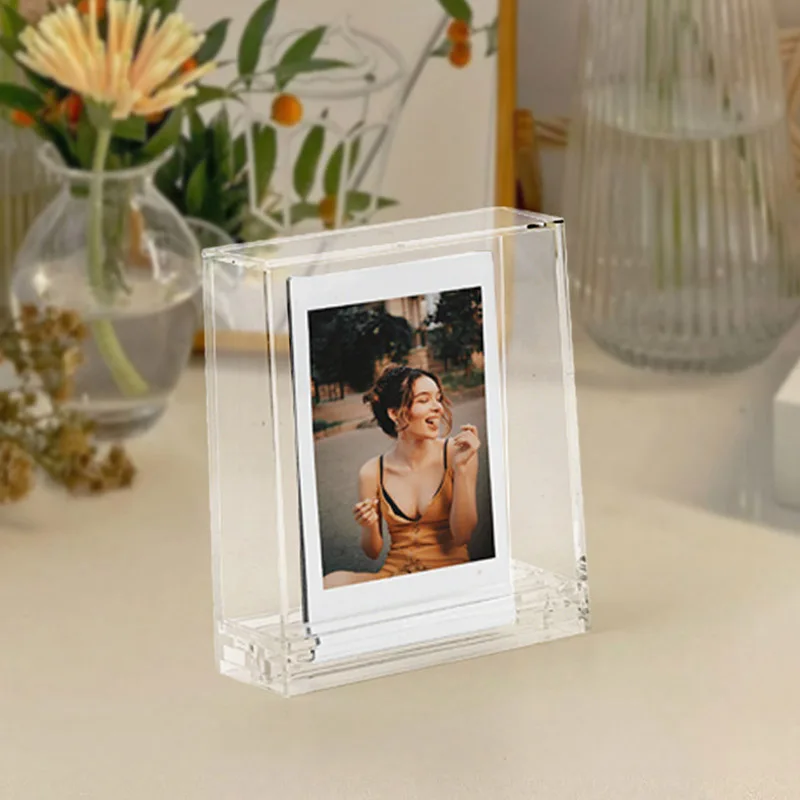 Ins Style 3-inch Image Storage With Double-Sided Transparent Square Frame For Fujifilm Instax Mini 12/11/8/9/7