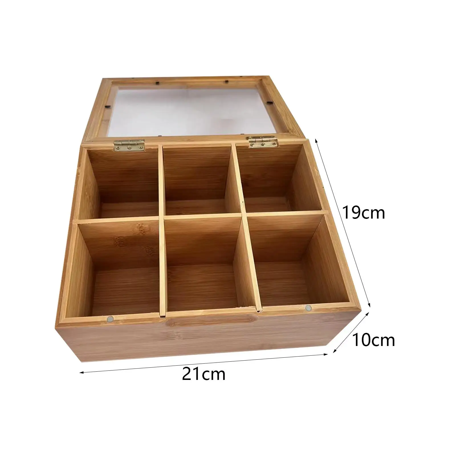 Tea Storage Organizer Multifunctional with Clear Acrylic Jewelry Case for Kitchen Countertop Home Desktop Organization