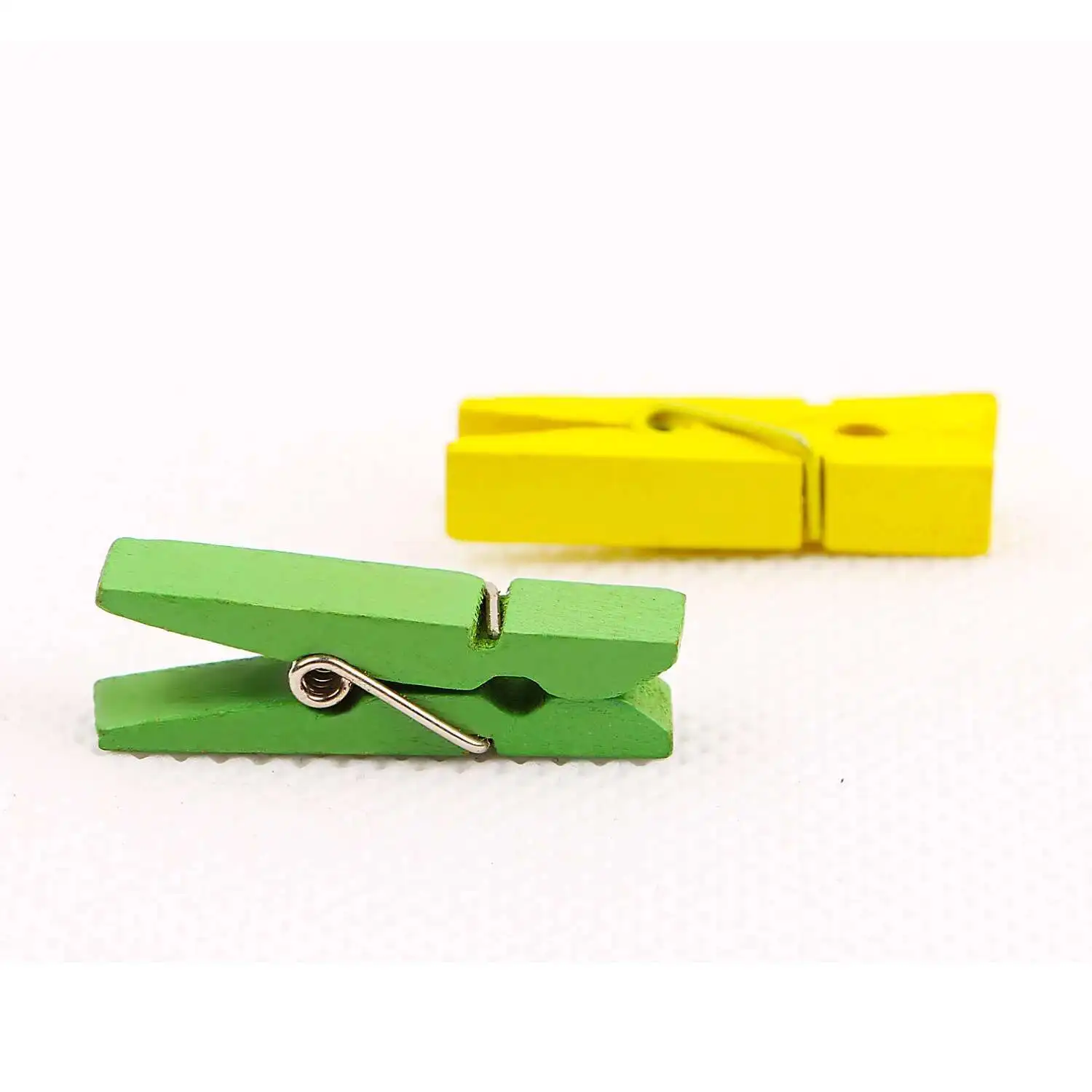 Wooden Clips 10 Pcs Lytwtw's Decorative Natural Wooden Photo Paper Clothespin Craft Clips Portable Wood Clamp Stationery organizer holder