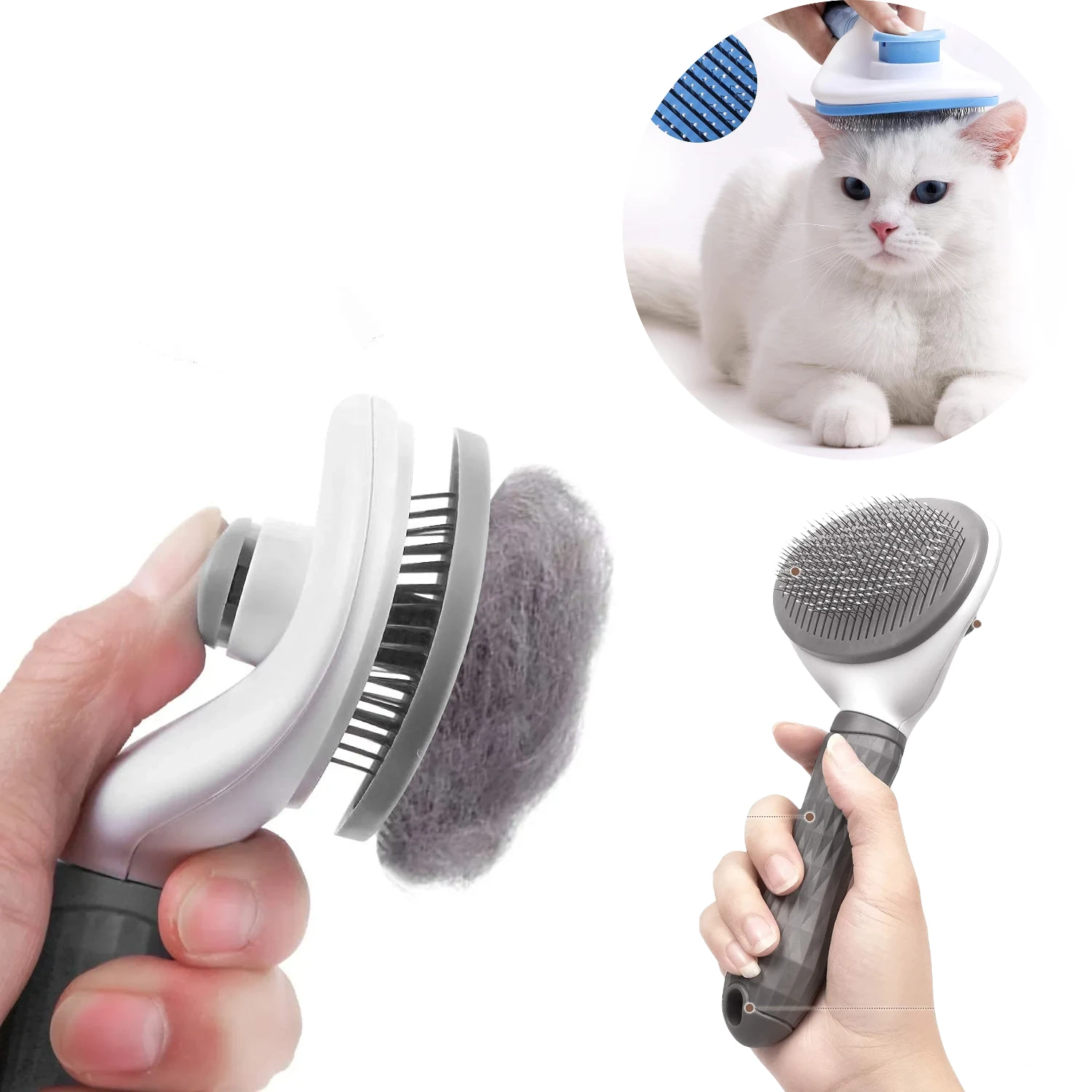 Pet Hair Remover Brush,Easy to Remove Loose Undercoat,For Dogs Cats Grooming Tools, Pet Hair Removal Comb Dogs Accessories 1