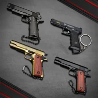 1:3 Mini Pubg Colt 1911 Beretta M92A1 Glock Desert Eagle Metal Nurfun Real Gun Model Pistol Alloy Keychain 2