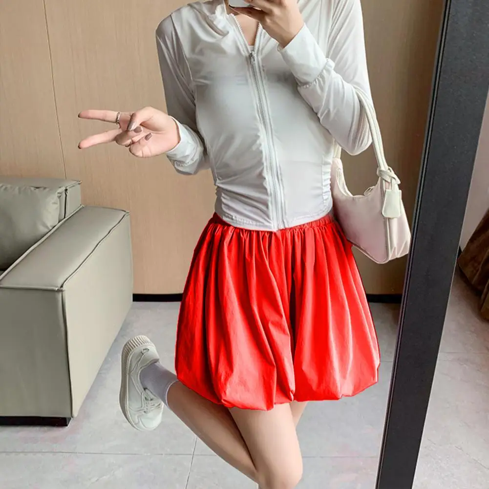 

Женская юбка с заниженной талией, свободная облегающая мини-юбка А-силуэта с эластичным поясом и широкими штанинами