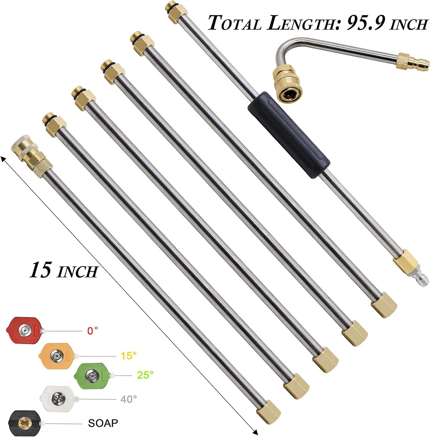 High pressure extension rod spray gun for Kärcher LAVOR Bosch cleaning gun extension rod for roof wall floor house car cleaning 2
