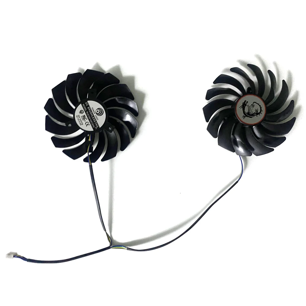 Ventilador de Refrigeração Gpu para Msi Gtx 1060 1070 1050ti Gtx1080 1070 Gtx 1060 1070 1080 ti rx 470 570 Rx580 95 mm 4pin 0.4a Pld10010s12hh Pcs - Imagem 6