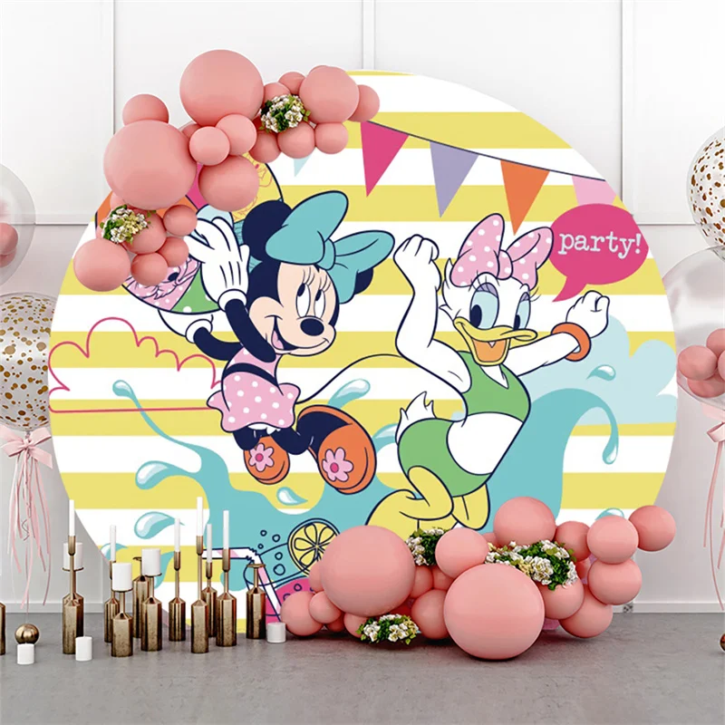 Wedding Backdrop Custom Background Disney Minnie Mickey Rounded Mickey Mouse Decoration Childrens Birthday Party Bac