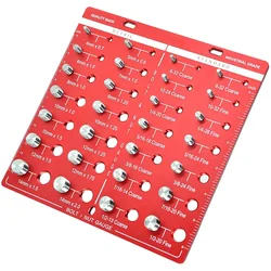 Aluminum Alloy Metric Imperial Identification Aluminum Bolts Clear Markings Threads Durable Stainless Steel Tool