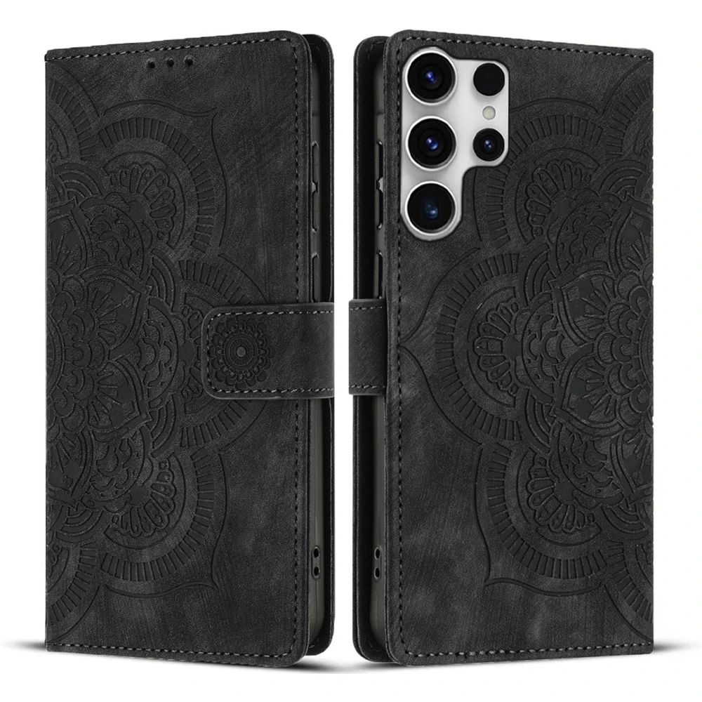 Premium Magnetic Leather Wallet Flip Case - Shockproof Cover