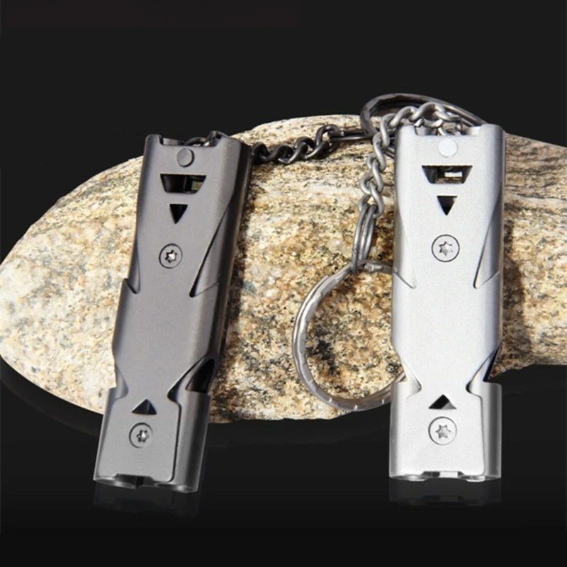 

Steel Survival Sound with Keychain for Outdoor Emergency