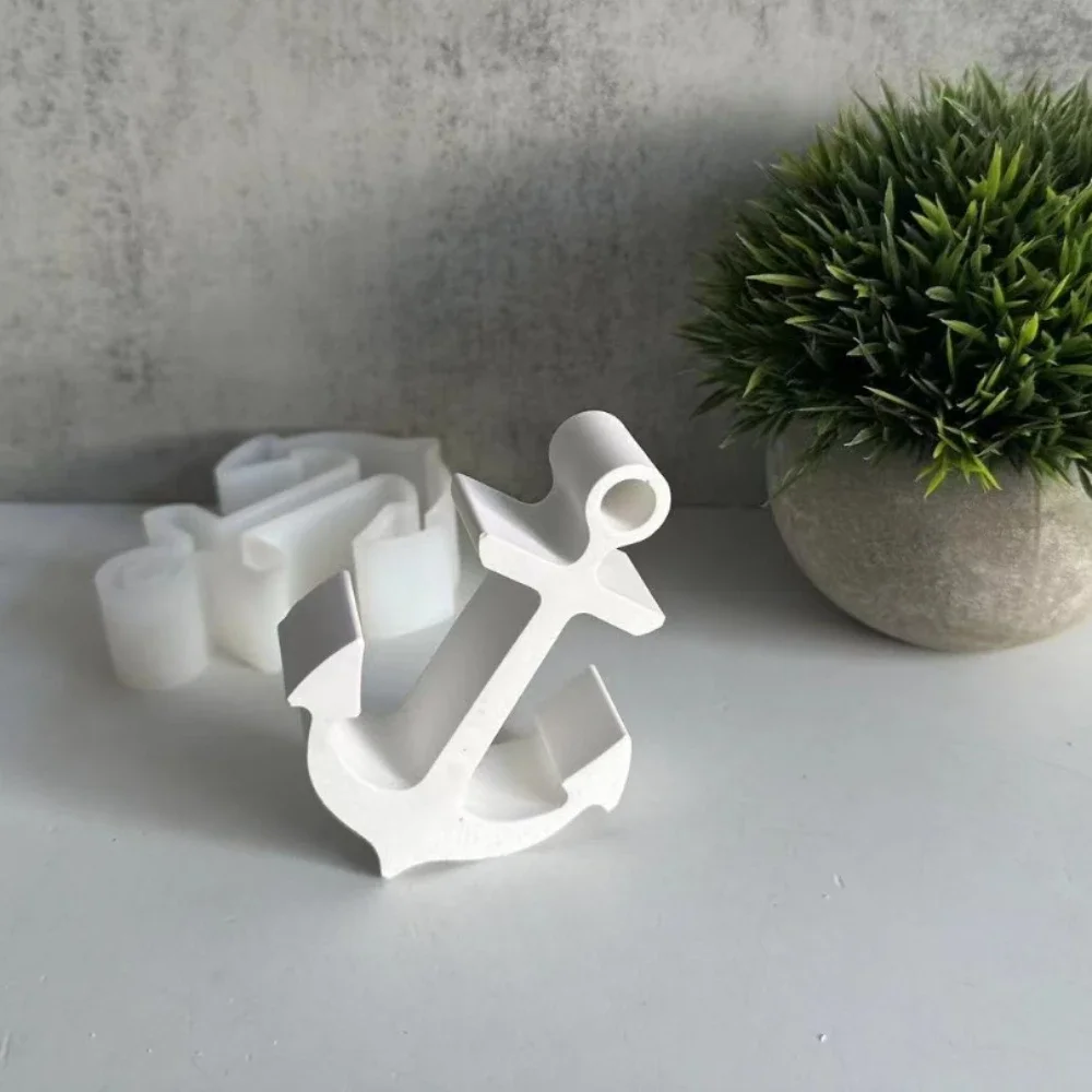 Marine Style Boat Anchor Car Aromatherapy Silicone Mold For Desktop Plaster Ornaments Gypsum Cement Moulds Craft Home Decor