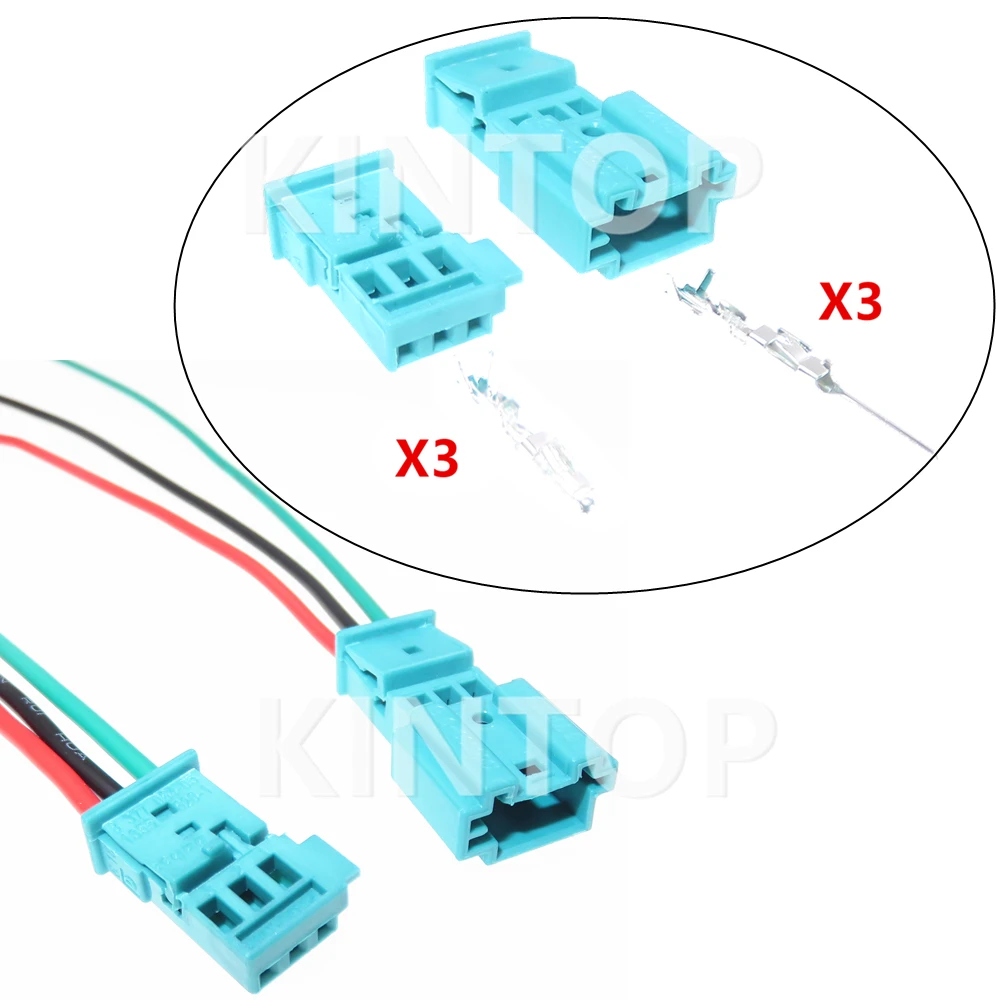 

1 Set 3Pins Auto Male Plug Female Socket Car Starter Electrical Connector 1355600-9 1-1718346-1 Automobile Tweeter Cable Adapter