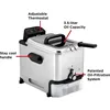 T-fal 3.5L Stainless Steel Deep Fryer with Basket, 1700W, Oil Filtration, Temp Control, Digital Timer, Dishwasher Safe Parts 6