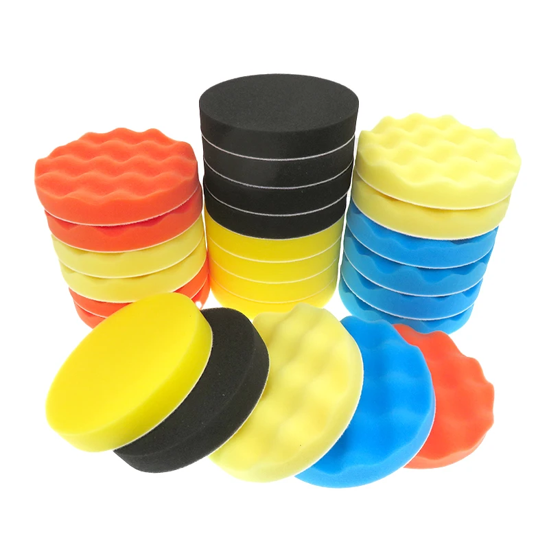 5Pcs Buffing Polishing Pads 6 Inch Backing Plate Compound Sponge Cutting Pad 150mm for Car Buffer Polisher Compounding Waxing