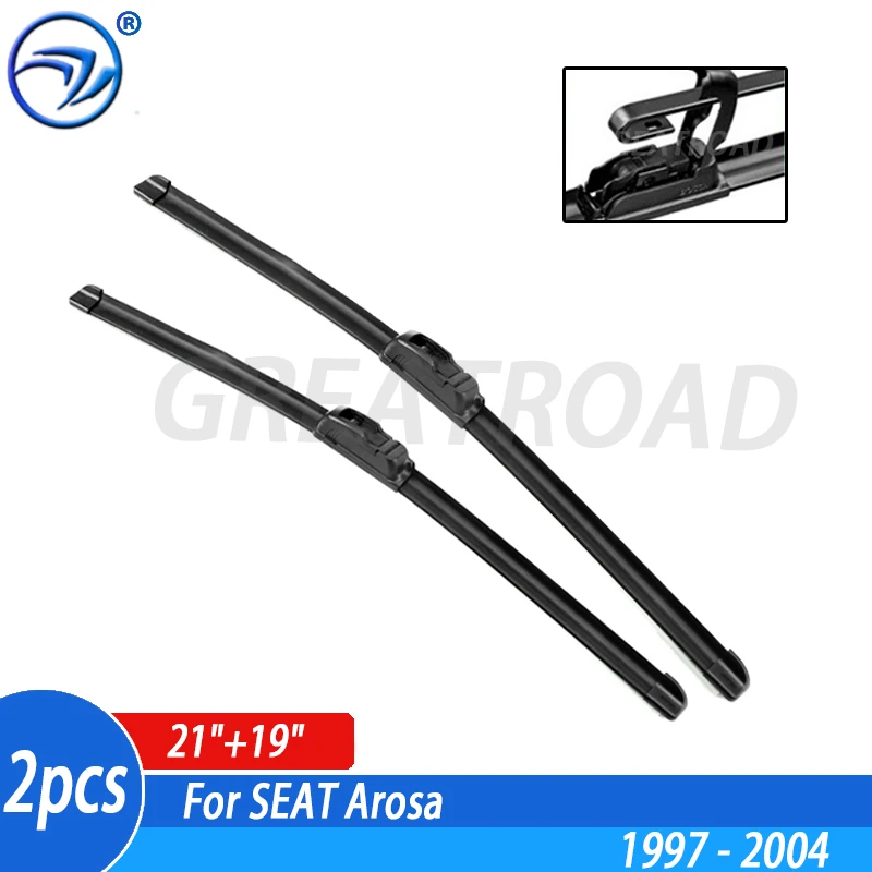 

Wiper Front Wiper Blades For SEAT Arosa 1997 - 2004 Windshield Windscreen Front Window 21"+19"