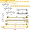 AO 6-50mm 14/16/18G Industrial Barbell Piercing Earring Stainless Steel Helix Piercings Gold Color Industrial Rook Ear Studs 2