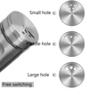 Stainless Steel Spice Seasoning Jar Built in Glass Bottle Rotating Cover Three Types of Perforation Methods: Large, Medium, And 2