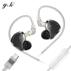 Enhanced Dynamic Drive HiFi Earbuds with Detachable Metal Design and Heavy Bass (Type - C With Mic)