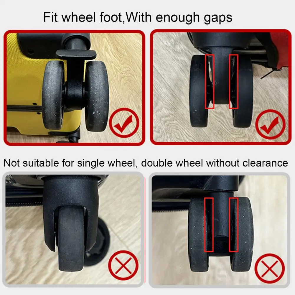

Colorful Luggage Wheel Covers 8pcs Luggage Wheel Cover Set Noise-reducing Rubber Caster Protective Covers for Spinner