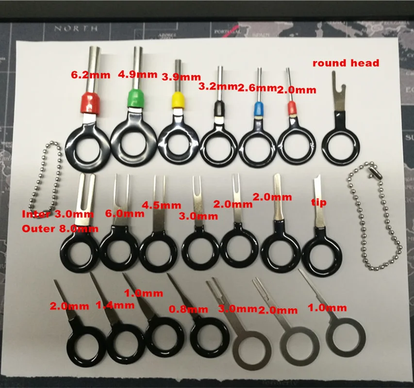 Car Plug Terminal Removal Tool Pin Needle Retractor Pick Electrical Wire Puller Hand Tools Kit 21Pcs