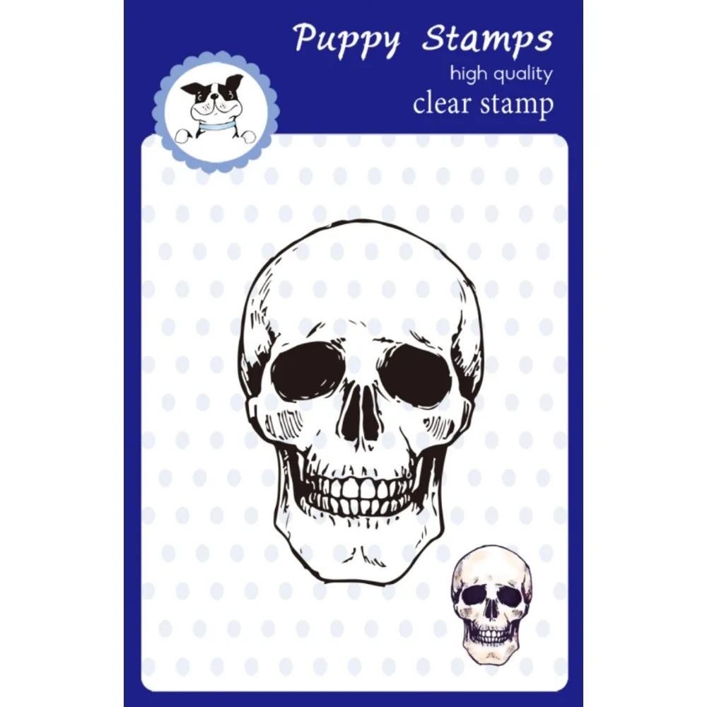 

PUPPY STAMP Skull Clear Stamps Metal Cutting Dies Decorating Scrapbook Diy Paper Card Album Mould Embossing Craft Halloween 2023