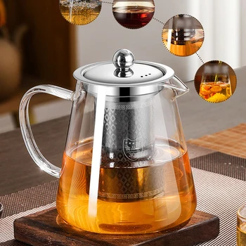 Glass Teapot with Stainless Steel Infuser 1
