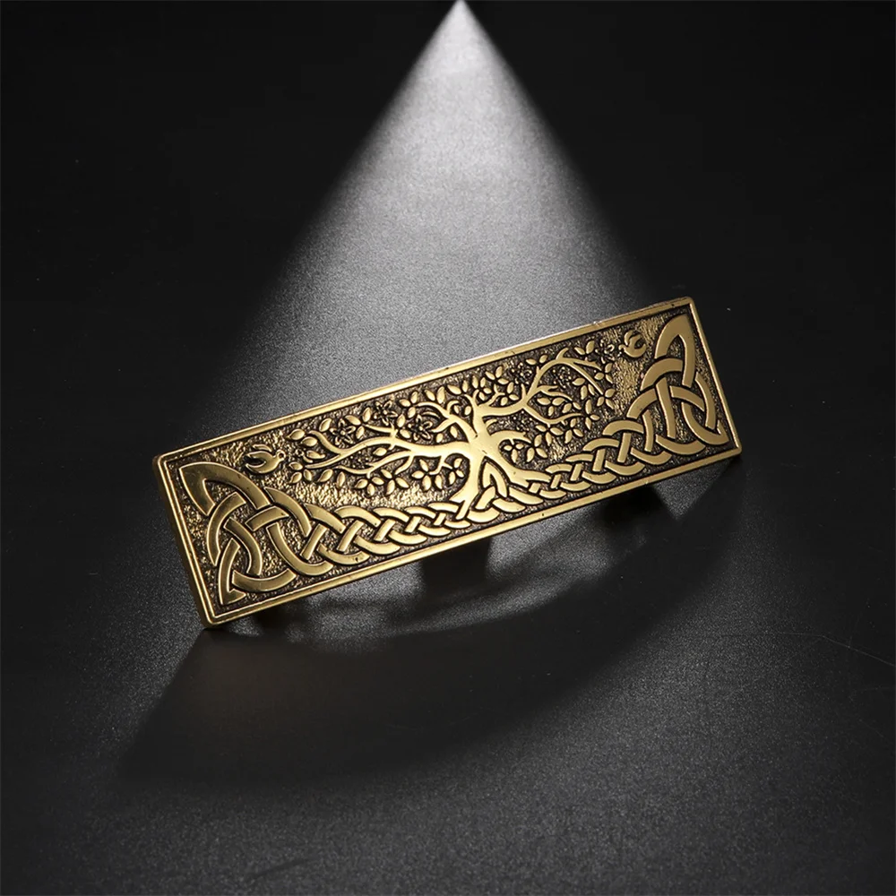 Retro Vikings Celtics Knot Hairpin Women Silver Color Metal Irish Hindu Symbol Hair Decor Barrette Long Hair Design Female Jewel jewelry accessories hair accessory