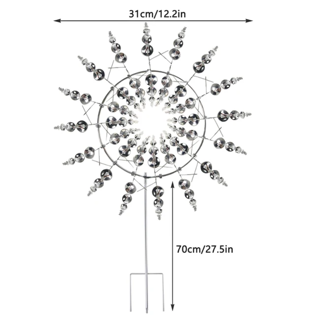 Varázslatos Fém Szélmalom Szélen Működő Szobrok Szél Fonó Kinetikus Szélfogók Kültéri Udvari Dekoráció Graden Táj - Image 6