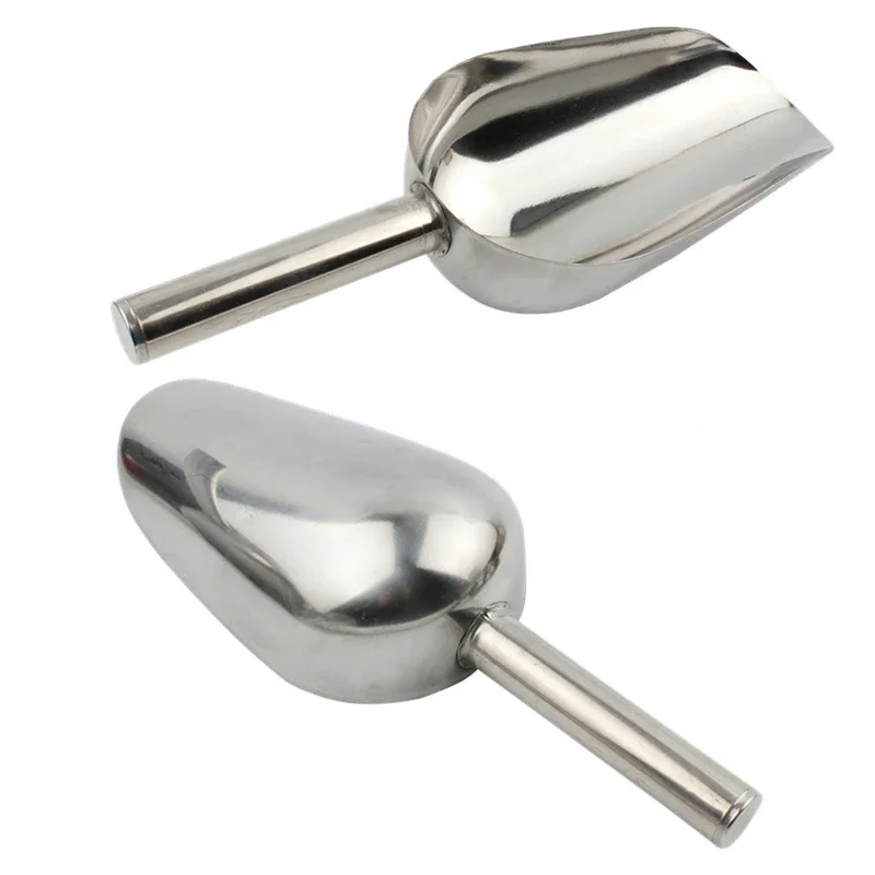 8/9/10/11inch Kitchen Stainless Steel Ice Shovel Scoop Pet Food Feeder