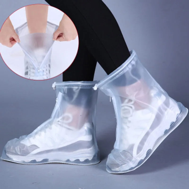 Waterproof Shoe Covers 1 Pair Non-slip Reusable Rain Snow Boots Women Men PVC Silicone Sole Overshoes Protectors In Rainy Days rain shoe covers rain shoe protector shoe covers silicone shoe covers