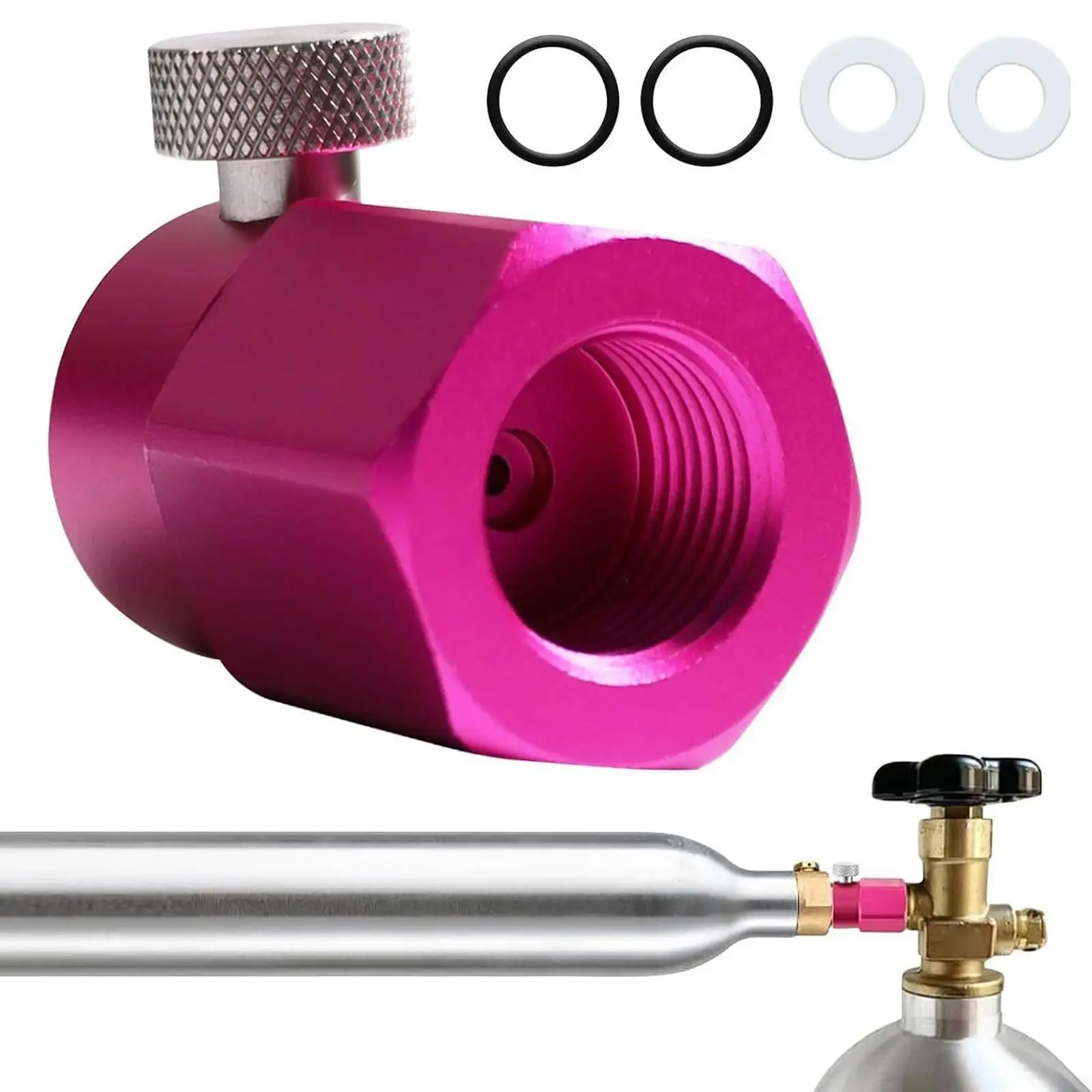 Soda Maker CO2 Refill Adapter Cga320 Threaded Soda Cylinder Refill Connector Soda Maker Accessory Quick Adapter for Soda Machine